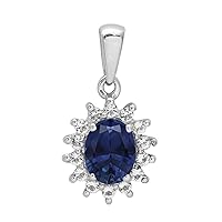 Multi Choice Round Shape Gemstone 925 Sterling Silver Solitaire Pendant Side Stone Accents Pendant