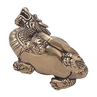 Retro Mythical Beast Dragon Head Turtle Body Figurines Miniatures Lucky Animal Desktop Ornament Statue Decoration Accessory