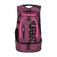 ARENA Unisex Adult Fastpack 3.0 Swimming Athlete Sports Backpack for Swimming Training Gear Gym Bag for Men and Women, 40 Liters, Plum/Neon Pink