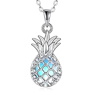 ONEFINITY Sterling Silver Pineapple Necklace Pineapple Pendant Jewelry Gift for Women