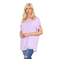Hamishkane® Bardot Baggy Style Oversized T Shirt for Women - New Plain Women's Off The Shoulder Batwing Top, Fashionable Ladies Tops for Casual & Party Wear