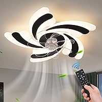 Geometric Ceiling Fan with Lights, 6 Speeds 3 Colors 24