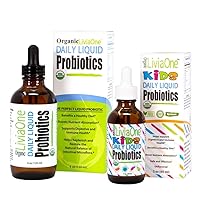Daily Liquid Probiotics for Kids and Daily Liquid Probiotics for Adults Bundle, 6 Fl Oz (Pack of 2)