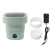 Mini Foldable Washer, 6L Mini Washer, Portable Bucket Washing Machine with Black Lid, Built in Dehydrator, for Baby Clothes, Underwear or Small Items, Apartment, Dorm (US Plug)