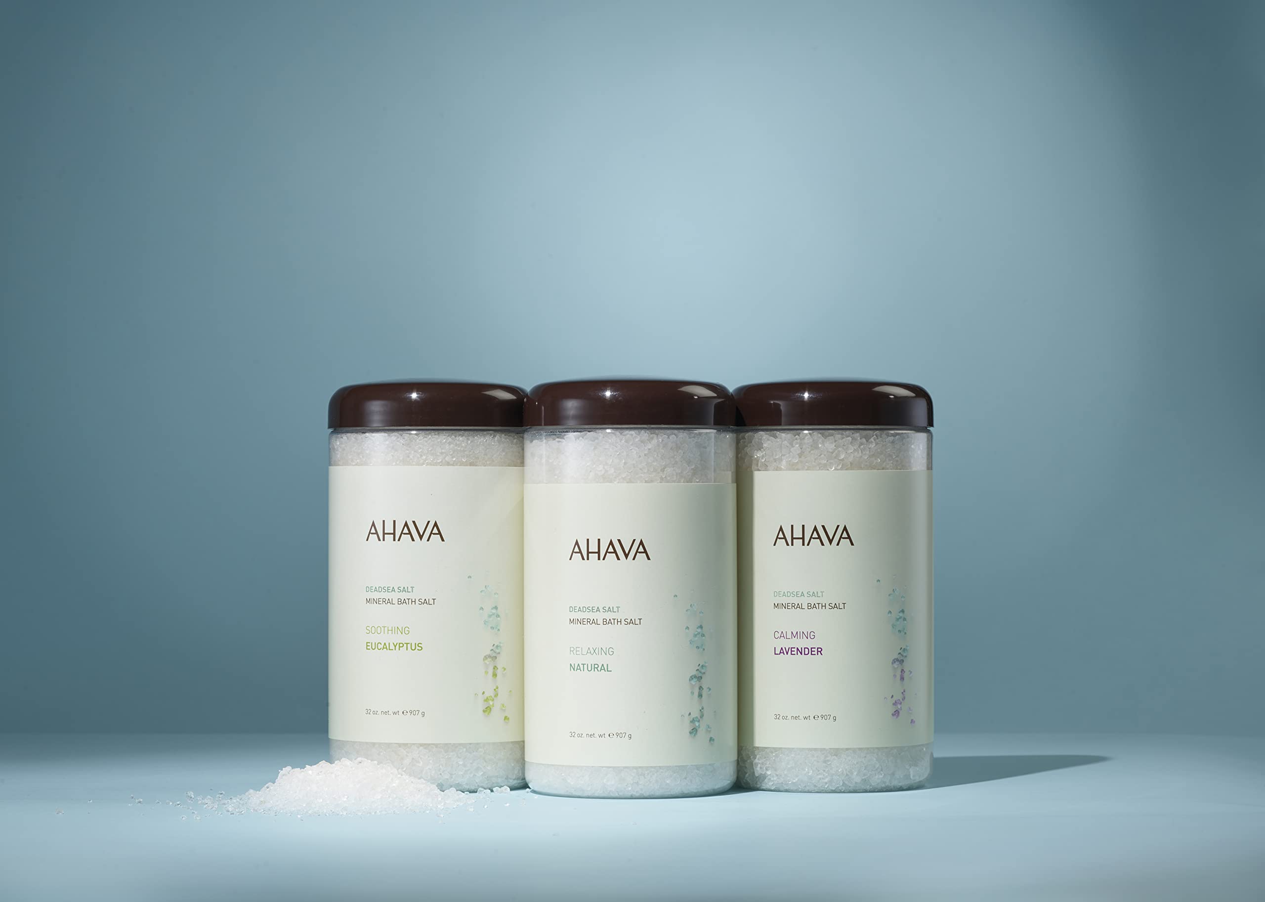 AHAVA Dead Sea Mineral Bath Salt - Bath Soak for Nourishing Essential Body Care, 32 oz.