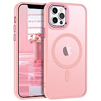 GUAGUA for iPhone 12 Case iPhone 12 Pro Case Compatible with MagSafe iPhone 12/12 Pro Magnetic Case Slim Translucent Matte Shockproof Protective Anti-Scratch Case for iPhone 12 Pro/12 6.1