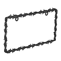 Bell Automotive 22-1-46565-8 Black Barbed Wire License Plate Frame