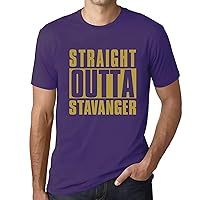 Men's Graphic T-Shirt Straight Outta Stavanger Short Sleeve Tee-Shirt Vintage Birthday Gift Novelty Tshirt
