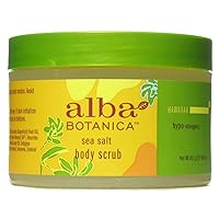 Alba Botanica Natural Hawaiian Body Scrub Sea salt, 14.5 oz (2 pack)