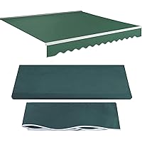 Retractable Awning Top Cover for Patio,Waterproof Shade Screen for RV Awnings Camping Garden Canopy Polyester,Customizable(Size:8x7ft,Color:Green)