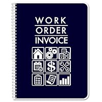 BookFactory Work Order Invoice Book/Contractor Carbonless Job Order Tracking Log Book - Wire-O, 8.5