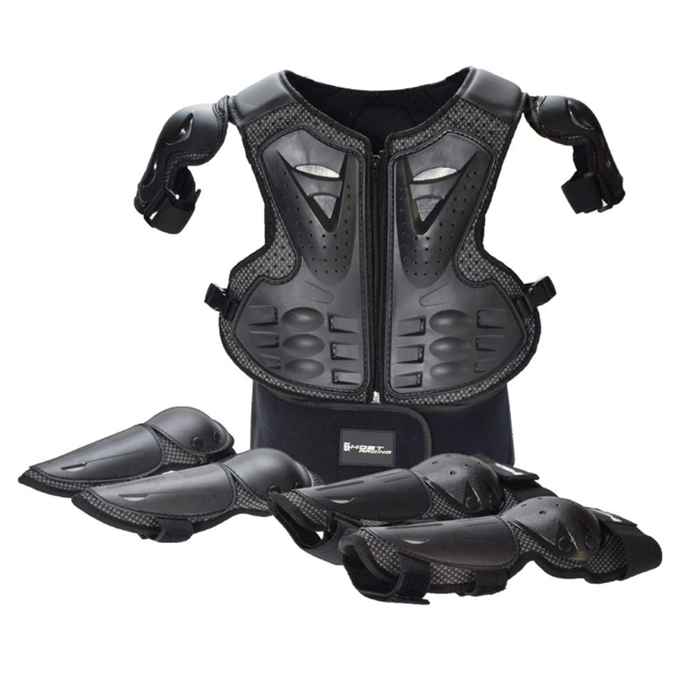 Takuey Kids Motorcycle Motorbike Full Body Armor Protective Gear Equipment Chest Spine Back Protector Shoulder Arm Elbow Knee Protector Pads for Mo...