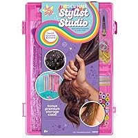 Just My Style Tinsel Hair Stylist Studio, Fairy Hair Tinsel Kit, 9 Colorful Tinsel Strands & Hair Beading Tool, Hair Extensions for Kids, Fun Hair Accessories for Teens, Great Gifts for Preteens
