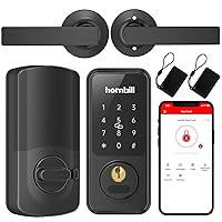 Smart Door Lock with Handle: Keyless Entry Door Locks with Door Sensor, Front Door Lock Set Keyless Entry - Smart Deadbolt Locks with Handle Set - Exterior Door Locks Set