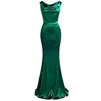 MUXXN Women's 30s Brief Elegant Mermaid Evening Dress (L, Green)