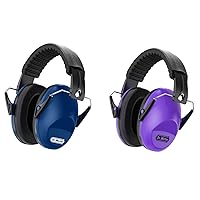 Dr.meter Hearing Protection Ear Muffs, Dark Blue+Purple