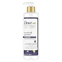 Dove Hair Therapy Shampoo Hair Care For Split Ends and Damaged Hair Rescue and Protect Sulfate Free Shampoo 13.5 oz