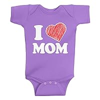 Threadrock Unisex Baby I Love Mom Bodysuit