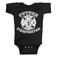 Threadrock Unisex Baby Future Firefighter Bodysuit