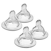 MAM Bottle Nipples Mixed Flow Pack - Extra Slow Flow Nipple Level 0 and Slow Flow Nipple Level 1, for Newborns and Older, SkinSoft Silicone Nipples for Baby Bottles, Fits All MAM Bottles, 4 Pack