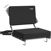 Stadium Seats for Bleachers with Back Support,Stadium Seating for Bleachers with Comfy Padded Active Foam Backs,Portable Folding Stadium Chair with Shoulder Strap,Stadium Seat (Black)