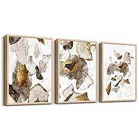 MHARTK66 Framed Wall Art Living Room Family Wall Decor Bedroom Fashion Kitchen Wall Pictures Artwork Office Decor Print Abstract Painting Modern Bathroom Home Decors (Natural Wood Framed)
