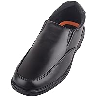 Mens Boys Faux Leather Easy Slip On Smart Formal School Work Wedding Shoes