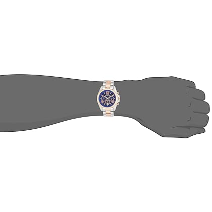 Michael Kors - Mid-Size Bradshaw Chronograph Watch, Silver-Color/Rose Golden - MK5606