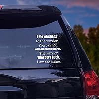 Fate Whispers to The Warrior You Can Not Withstand The Storm.'The Warrior Whispers Back I Am The Sto Adhesive Vinyl Wall Stickers for Home Nursery, Positive Wall Decal Sticker for Women, Men Teen Girl