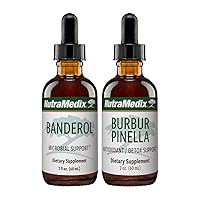 NutraMedix Inflammatory Response Support Bundle - Liquid Herbal Extracts for Occassional Brain Fog, Healthy Inflammatory Response & Detox Support - Banderol & Burbur-Pinella Tinctures (2 Count, 2 Oz)