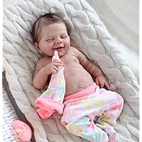 Reborn Sleeping Baby Dolls, Realistic Newborn Baby Dolls with Soft Vinyl Silicone Full Body, 18 Inches Lifelike Reborn Baby Dolls for 3+ Year Old Girls, Realistic Baby Doll Gift for Kids