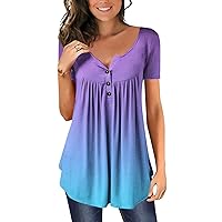Button Down Shirts for Women Tops Womens St Patricks Day Shirt Sexy Shirts for Women Ladies Tops and Blouses Womens Shirts Casual Cute Tops for Women Summer Tops Blouses Purple M