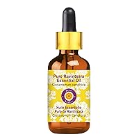 Deve Herbes Pure Ravintsara Essential Oil (Cinnamomum camphora) Steam Distilled with Glass Dropper 5ml (0.16 oz)