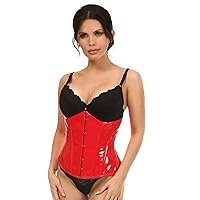 Daisy corsets womens Red Patent Pvc Vinyl Underbust CorsetCorset