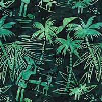 Michael Miller Tropical Horizon Batik, Cypress