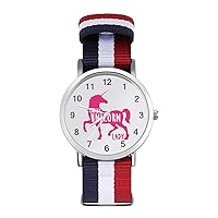 Crazy Unicorn Lady Men's Watches Minimalist Fashion Business Casual Quartz Wrist Watch for Women