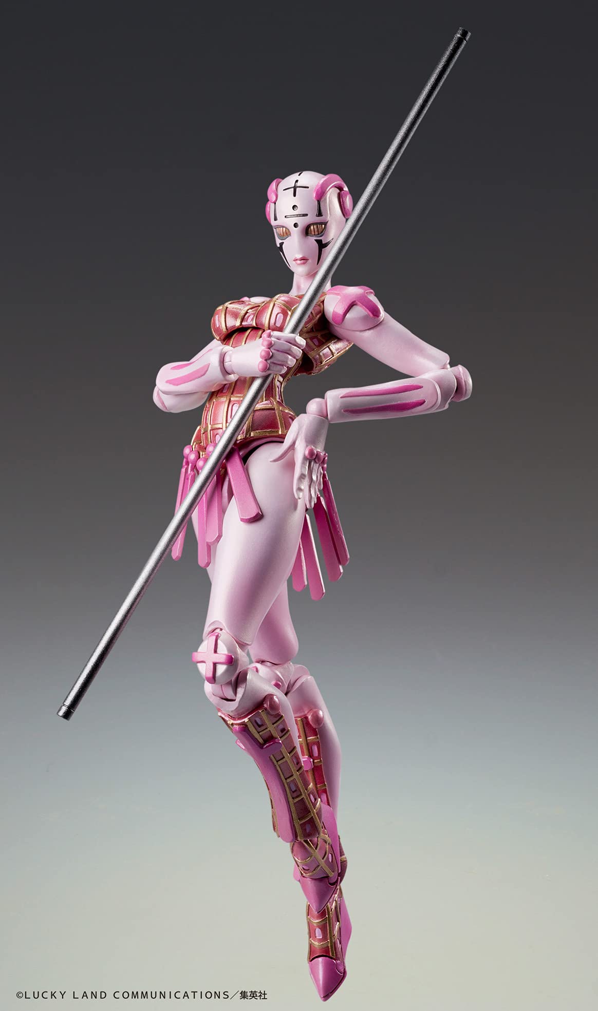 MediCos JoJo’s Bizarre Adventure Part 5: Chozo Kado Spice Girl Super Action Statue Figure, Multicolor