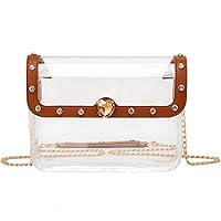 KUI WAN Clear Bag Stadium Approved,Clear Purse for Women Clear Crossbody Bag for Sport Event Concert