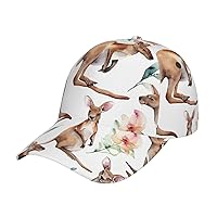 (Galaxy Pattern) Watercolor Floral Print Baseball Cap, Fashion Accessory