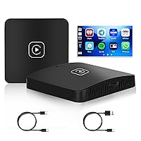 Roinvou Wireless CarPlay Adapter, Upgraded Plug & Play Dongle for iPhone with 5.8GHz WiFi, Easy Installation and Online Updates, Compatible with OEM Wired CarPlay Car Models