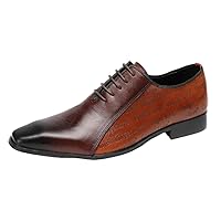 Men's Oxfords Formal Dress Leather Tuxedo Shoes for Men Fashion Prom Wingtip Oxford Business Casual Shoes Men
