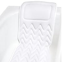 Bath Haven Bath Pillow for Bathtub - Full Body Mat & Cushion Headrest for Women and Men, Luxury Pillows for Neck and Back in Shower Tub Jacuzzi - Powerful Suction Cups - Spa Accessories Original