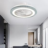 Fan with Ceiling Light Mute Fan Lighting 3 Speeds Bedroom Led Dimmable Ceiling Fan Light with Remote Control 72W Modern Living Roomt Fan Ceiling Light/Blue