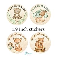 1.9 Inch Stickers 2024 Convention Declare The Good News JW Gift 60 Labels Forrest Animals