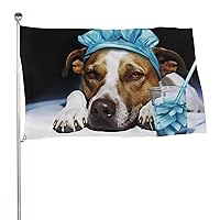 A Dog is Sick Printed Flags Banners Welcome Garden Sign for Indoor Outdoor 4 X 6 Ft