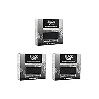 Plantlife Black 3-Pack Bar Soap - Moisturizing and Soothing Soap for Your Skin - Hand Crafted Using Plant-Based Ingredients - Made in California 4.5oz Bar