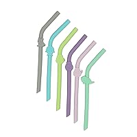 melii Reusable Silicone Animal Straws for Toddlers & Kids with Cleaning Brush – BPA Free, Dishwasher & Microwave Safe (6 Straws)