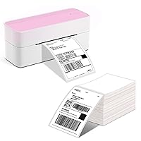Phomemo Pink Label Printer with White Thermal Shipping Label - 4