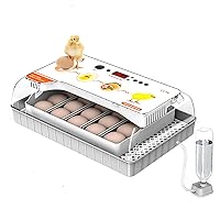Egg Incubators for Hatching Egg, 16-30 Eggs Fully Auto Poultry Hatcher Machine with Auto Turn Eggs & Egg Candler & Auto Water Adding for Hatching Chicken Goose Pigeon Quail Duck