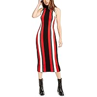 Metallic-Stripe Sweater Dress, Framing Stripe M